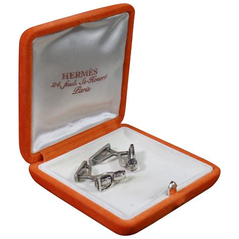 vintage hermes silver cufflinks|Hermes gold cufflinks price.